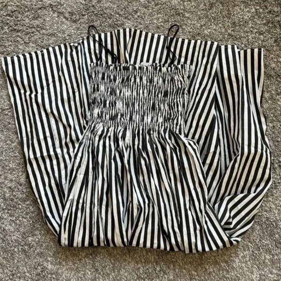 Striped Black and White Midi Dress - Picture 6 of 7